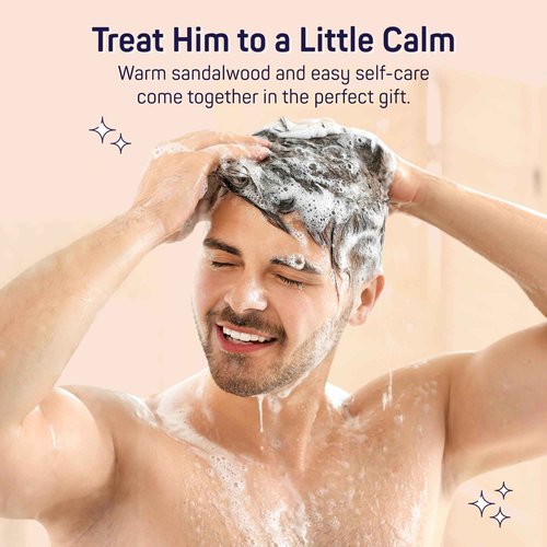 SpaLife Luxury Spa Skincare Sandalwood Gift Set for Men | Mens Body Wash Gifts | Mens Gift Set for Bath and Body | Christmas Gifts for Men | Cleansing, Moisturizing, Exfoliating | 7-Piece Bundle