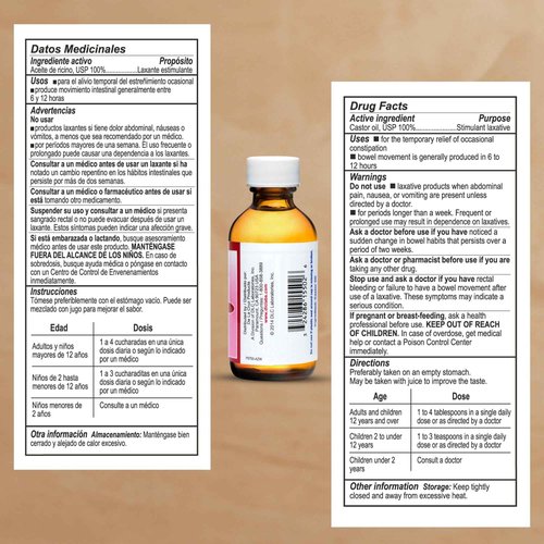 De La Cruz Castor Oil - 100% Pure Castor Oil for Hair, Skin, Eyelashes, and Eyebrows - USP Grade, 2 FL Oz (6 Bottles)