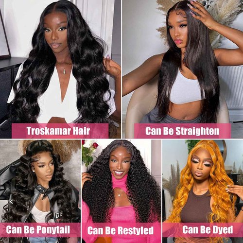 Troskamar Human Hair Bundles 22 Inch Body Wave Bundles Human Hair 100% Unprocessed 12A Brazilian Raw Virgin Hair Single One Bundle Real Human Hair Extensions Natural Color
