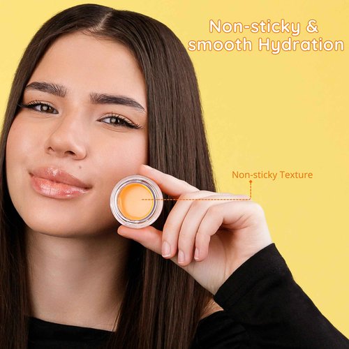 Original My Bee Balm Lip Balm - Peach Hydrating Balm Honey Pot for Dry, Chapped & Cracked Lips with Propolis, Honey & Vitamin E - Soften, Smooth & Reduce Lip Lines (Pack of 2)