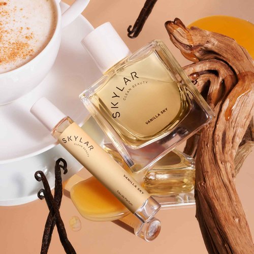 Skylar Vanilla Sky Eau de Parfum -Hypoallergenic & Clean Perfume for Women & Men, Vegan & Safe for Sensitive Skin-Notes of Cappuccino, Vanilla & Caramelized Cedar - 10mL /0.33 Fl oz