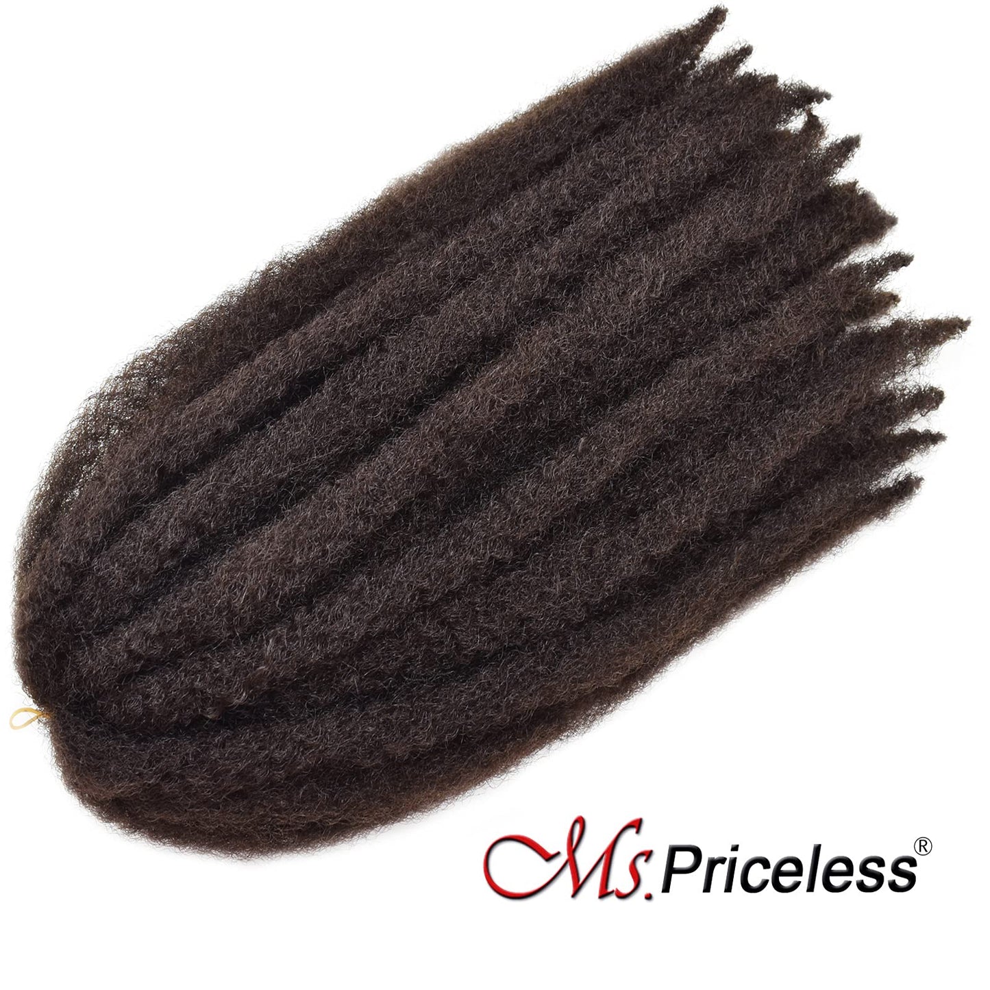 Ms.Priceless 16 Inch Marley Hair Marley Twist Braiding Hair for Faux Locs for Butterfly Locs Long Afro Kinky Cuban Twist Crochet hair for Black Woman (4#, 3Packs-16 Inch)