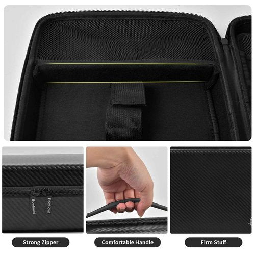 Boobowl Hard Travel Case for Hair Clippers, Hair Cutting Barber Supplies Organizer Bag, Trimmer Storage Holder for Ufree/for Wahl/for Andis Men Razor Guard Grooming Kits -Black