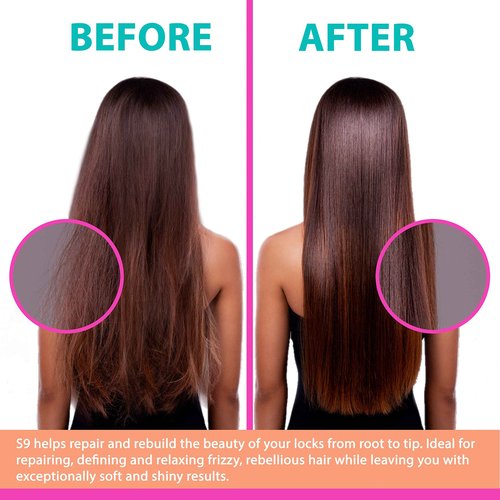 NAPURA S9 Professional Moisturizing Shampoo for Damaged Hair (13.53 fl oz) - Sulfate and Paraben Free - Split End Repair- Color Safe Protein Hair Repair Treatment with Avocado Oil