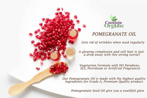 cocojojo Pomegranate Oil 100% Pure Seed Oil Cold Pressed 16 oz Unrefined Skin Hair Nails Cuticles Premium Grade Bulk