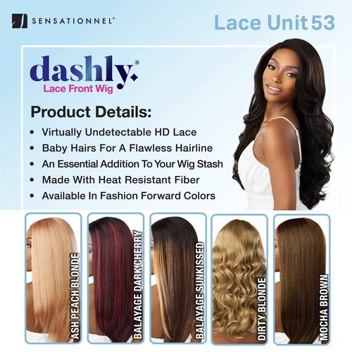 Sensationnel Dashly Lace Front Wig - Unit 53 Hand Tied Laceparting Ear to Ear Synthetic (BALAYAGEDARKCHERRY)