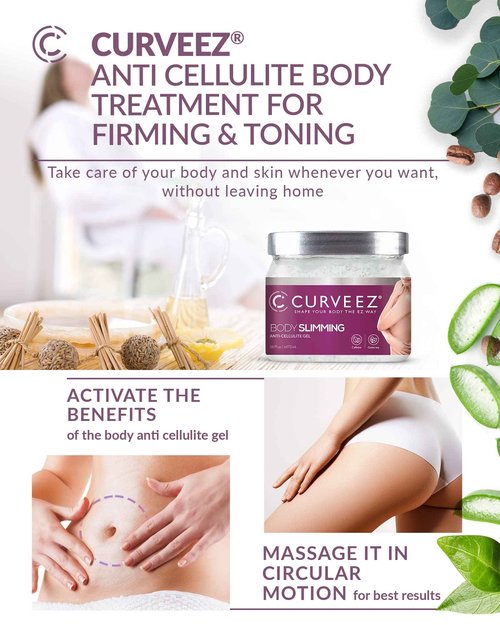 CURVEEZ Slimming Cream, Navel Arm Leg Belly Fat Burning Cream, Weight Loss Skin Firming Moisturizing Massage Gel for Cellulite, Soothing, Relaxing, Tightening & Slimming (16 Oz)