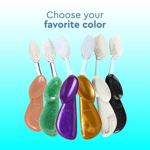 RADIUS Toothbrush, Original Big Brush with Replaceable Head, Right Handed, Midnight Sky/Marble/Soda Pop, BPA Free & ADA Accepted, Pack of 3