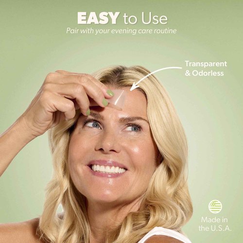 Smoothies Wide Wrinkle Patches for Face Overnight - Facial Patches for Elevens, Crows Feet and more, 144 Facial Adhesives per Box - Face Tape, Made in the USA