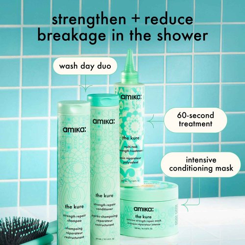 amika the kure strength repair shampoo, 275ml