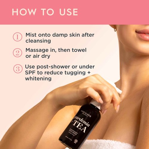 One Love Organics Gardenia + Tea Antioxidant Body Oil Spray – Lightweight Certified Organic & Cruelty Free Dry Oil Mist for Silky, Hydrated Skin 4 oz
