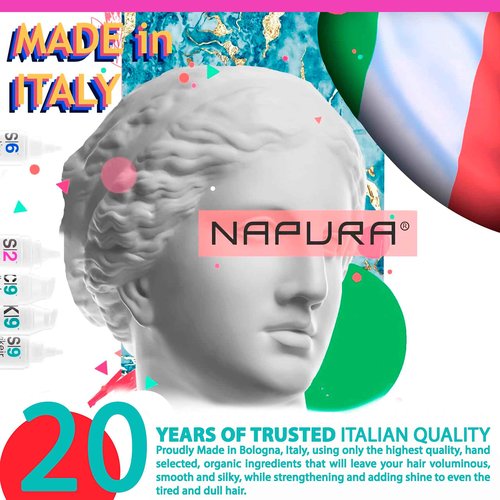 NAPURA S9 Professional Moisturizing Shampoo for Damaged Hair (13.53 fl oz) - Sulfate and Paraben Free - Split End Repair- Color Safe Protein Hair Repair Treatment with Avocado Oil