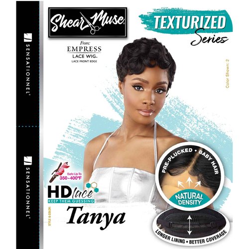Sensationnel Shear Muse Lace Wig - Tanya Deep Laceparting Hand Tied Ready to Wear Synthetic Prestyled Units (BEIGEBLONDE)