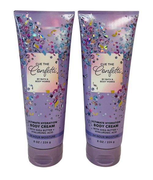 Bath and Body Works Cue The Confetti Body Cream, 8 oz, Pack of 2