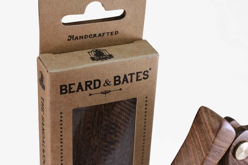 BEARD & BATES The Sandalwood Switchblade - The Original Folding Wooden Beard Hair Comb | Boutique, Artisan Crafted, Los Angeles