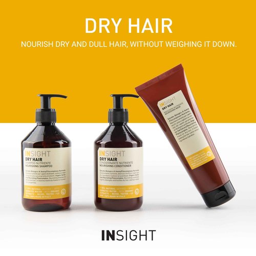 INSIGHT Clean Beauty Nourishing Shampoo for Dry Hair with Organic Oat Extract, Vegan, 13.5 fl oz