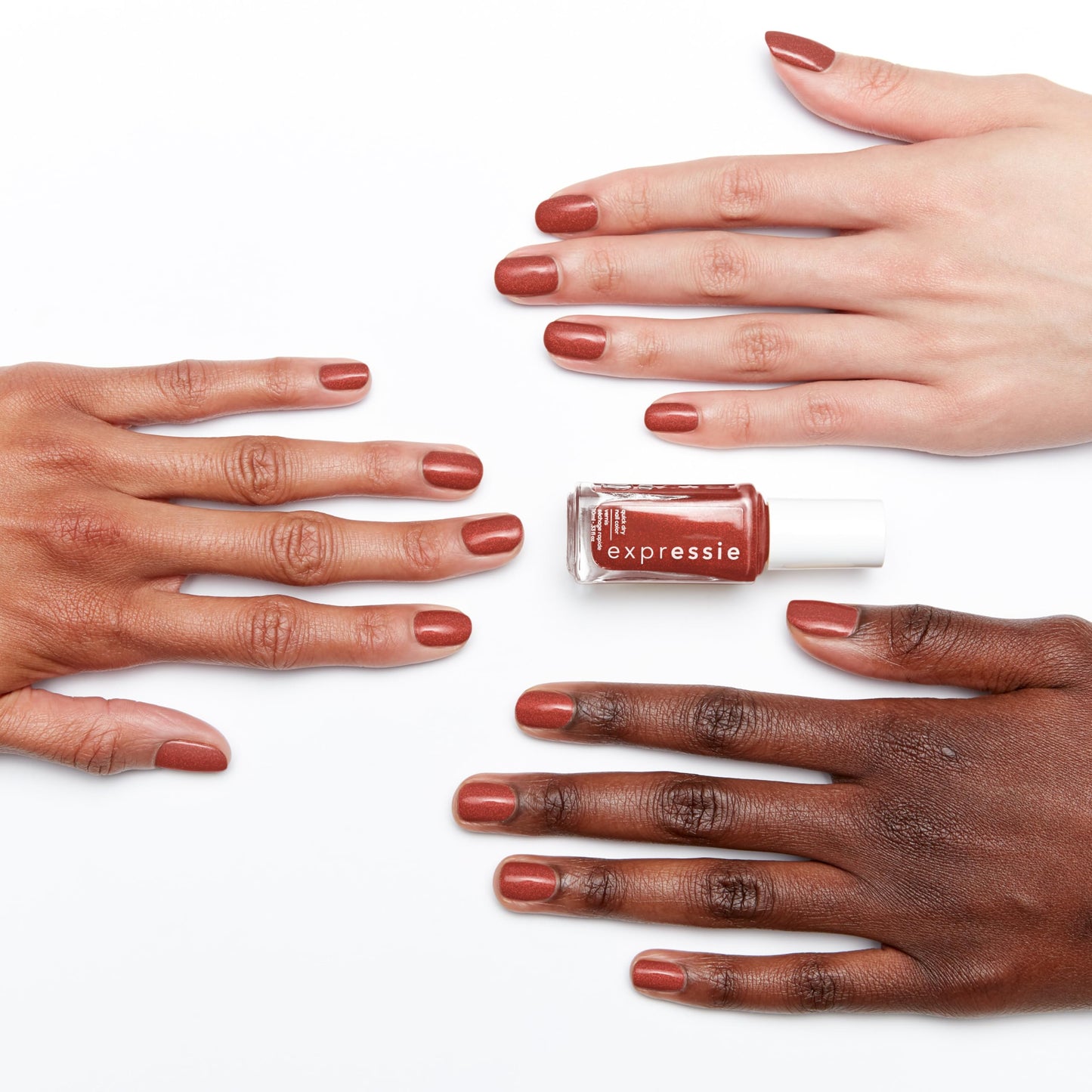 Essie expressie, Quick-Dry Nail Polish, 8-Free Vegan, Shimmer Bronze, Misfit Right In, 0.33 fl oz