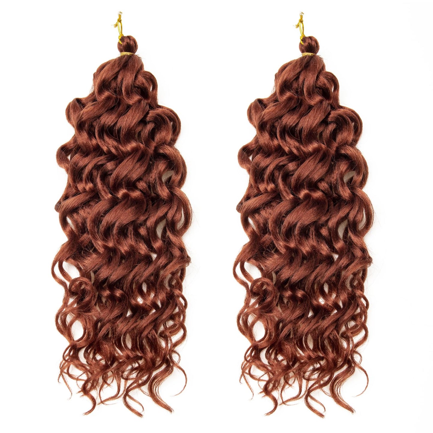 Curly Crochet Hair For Black Women Ocean Wave Crochet Hair Hawaii Deep Wave Braiding Hair Synthetic Bohemian Crochet Braid Water Wave Crochet hair Extensions(Pack of 2, 350#)