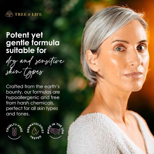 Tree of Life Beauty Retinol Serum, Skin Smoothing Face Oil for Dark and Age Spots and Fine Lines, Facial Serums for Dry and Sensitive Skin Care with Hyaluronic Acid for Soft Skin, 2 Fl Oz (pack of 2)