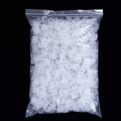 Tattoo Ink Caps Cups Extra Large,New Star Tattoo 500pcs Plastic Pigment Cups Wide Base Tatto Supplies,Pigment Ink Caps 20mm for Tattooing Kits (XL)