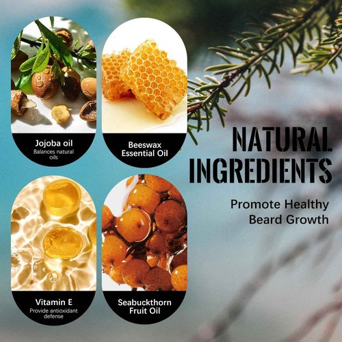 LELLURE NEW Para Barba, Crecimiento De Barba Para Hombre, Apolo Estimulante De Barba, Estimulante De Barba Apolo Ultra Potente, Apolo Balsamo Negro Moisturizes Strengthens Barba for Mens (1PCS)