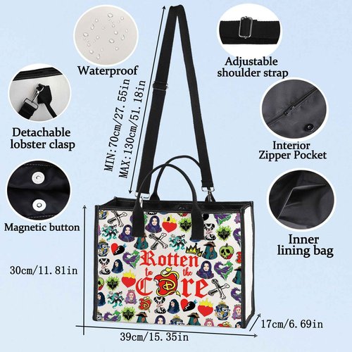 LEVLO Jay Cosmetic Make Up Bag Carlos Fans Gift Rotten to the Core Mal Makeup Zipper Pouch Bag Jay & Mal Movie Merch (Core LT)