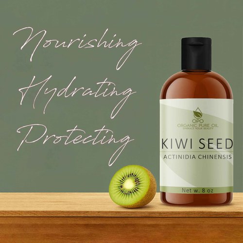 Kiwi Seed Oil - 8 oz - 100% Pure, All Natural, Cold Pressed, Unrefined, Premium Grade Carrier Oil Perfect for Hair, Skin, Scalp, Body Care Vegan Moisturizer, DIY, Cosmetics - Packaging May Vary