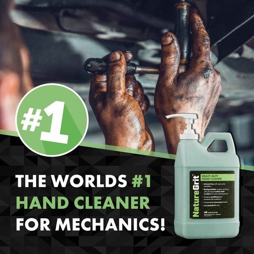 NatureGrit – Heavy Duty Industrial Hand Cleaner Pump-top – Walnut Shell Conditioners for Skin Protection for Auto Mechanics, Manufacturing, and Anyone with Working Hands (1)