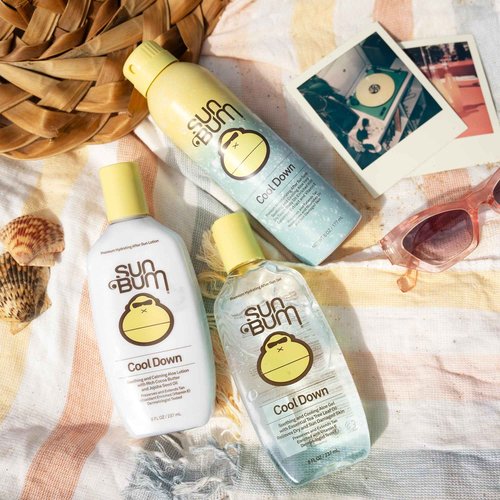 Sun Bum Cool Down Aloe Vera Lotion Vegan After Sun Gel With Cocoa Butter To Soothe and Hydrate Sunburned Skin, 8 oz (Pack of 2)