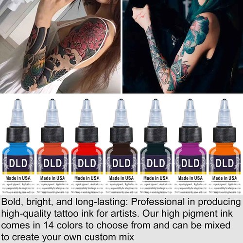 BAODELI Professional Ink Color Set 25 Colors 15 ml (1/2OZ) Vegan-Friendly Pigment Ink Supplies Ink for Tattoo Artist and Beginners Tattoo Supplies