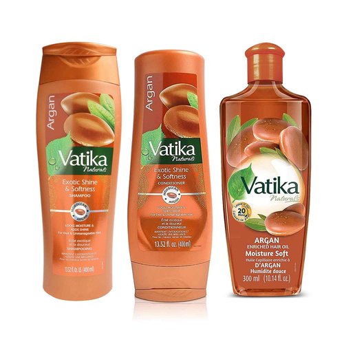 Vatika Naturals Argan Shampoo & Conditioner Combo – Deeply Nourishing Haircare Duo, Repairs Dry & Damaged Hair, Tames Frizz, Restores Shine & Softness, Suitable for All Hair Types