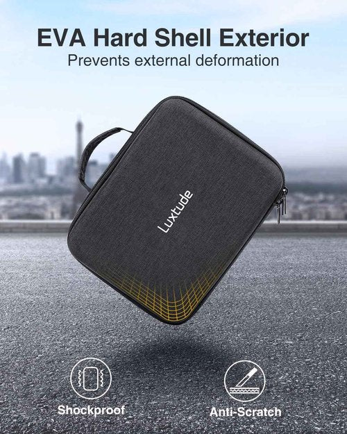 Luxtude Travel Barber Case, Hard Barber Bags for Clippers and Supplies, Travel Hair Clipper Case, Clipper and Trimmer Cases with Shoulder Strap, Easy Carrying
