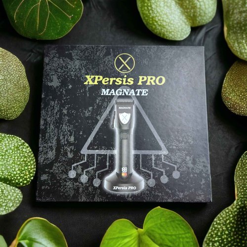 XPERSIS PRO Magnate Quiet and Low Vibration DLC Fade Blade Black 7200 RPM Cordless Hair Clipper for Barbers and Mens, 3 hrs Quiet Run Time with Extra Fade Blade and Charging Stand