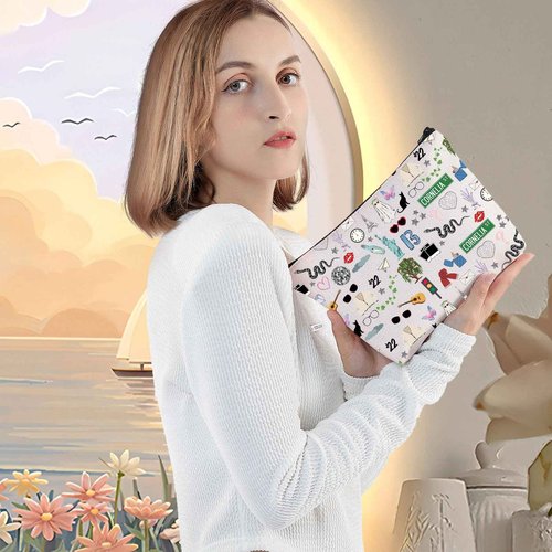 LEVLO Singer Album Cosmetic Make Up Bag Singer Tour fans Gift Song Concert Makeup Zipper Pouch Bag Singer Song Merchandise (Singer Album Makeup Bag)