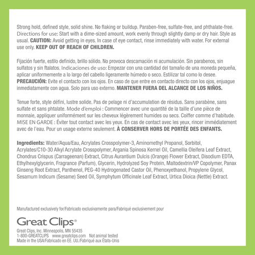 GREAT CLIPS LATITUDE Firm Style Gel | Hair Gel for Men | High Hold + High Shine | 32oz