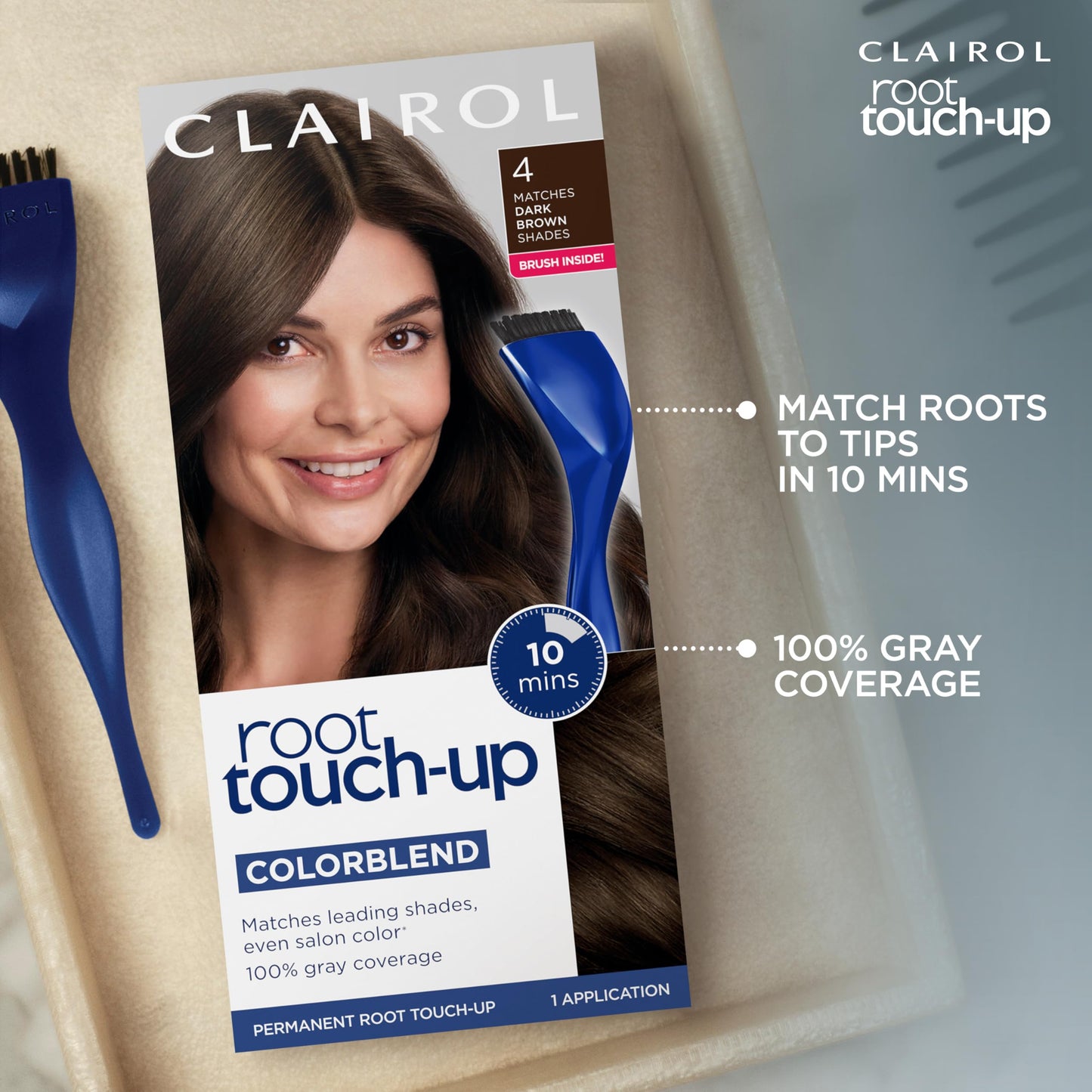 Clairol Root Touch-Up by Nice'n Easy Permanent Hair Dye, 6A Light Ash Brown Hair Color, Pack of 2