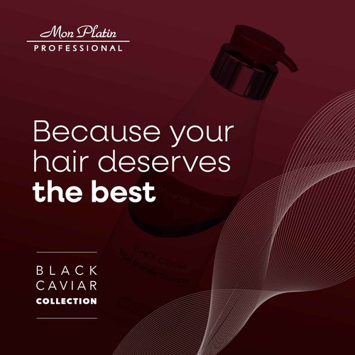 Mon Platin Professional Black Caviar Blonde Hair Shampoo - Intensive Moisturizing Shampoo for blonde, bleached, or Color Treated Hair - Special Antistatic Formula,SLS/Salt Free 500ML