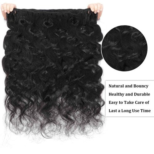 16A Raw Body Wave Bundles Human Hair 100% Human Hair Bundles,Triple Lifespan Virgin Remy Hair Extensions,Keep Texture Silky Soft After Multiple Washes (Body Wave 1 Bundle, 18 Inch)