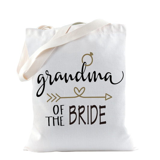 TSOTMO Grandma Grandmother Gift Groom Grandma Gift Grandma of The Groom canvas tote bags Wedding Dinner Gift (Bride canvas)