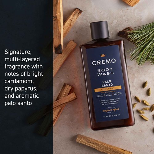Cremo Body Wash Gift Set for Men - Includes Italian Bergamot, Palo Santo, Vintage Suede Scented Body Wash - 16oz each (3 Pack)