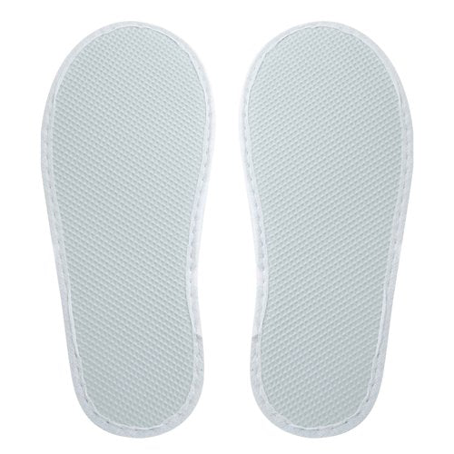 Juvale Disposable Slippers for Guests - Individually Wrapped Spa & Hotel Slippers - Slip-Resistant Shoes - Travel-Friendly Disposable Shoes - Medium (Men’s US 10/Women’s US 11) White - Pack of 24