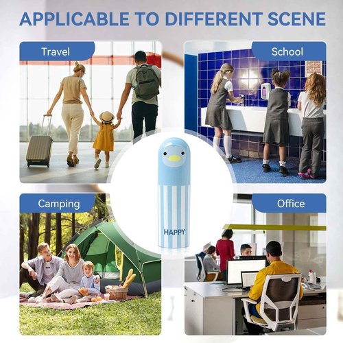 Travel Toothbrush Case, Cute Portable Toothbrush Holder Toothbrush Cup Reusable Plastic Toothbrush Holder Container Case with Cover for Traveling, Camping, Home, School, Business(Blue)