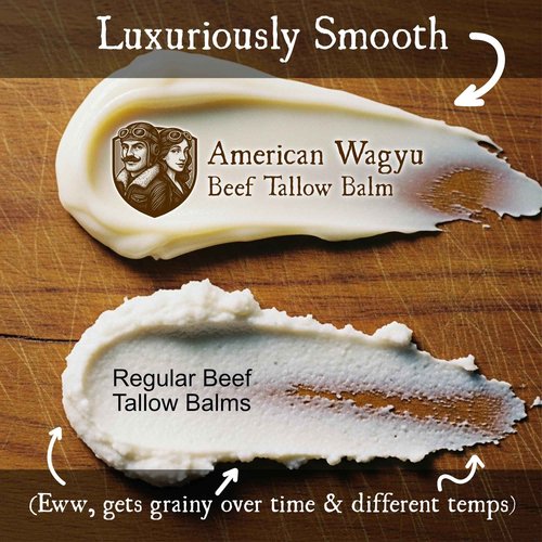 Bush Pilot Wagyu Beef Tallow Balm for Face, Body and Bush - Handmade in Alaska USA, Small Batch Moisturizer with Honey, Beeswax, Shea Butter - Non-Greasy, Fast Absorbing for Men & Women