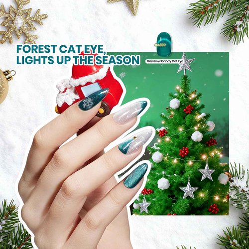 Beetles Cat Eye Gel Nail Polish Set - 36 Colors Gift Spree Red Purple Brown Green Burgundy Magnetic Christmas Gel Polish Kit Base Glossy Matte Top Coat Soak off UV DIY Salon Nail Art Gift for Women