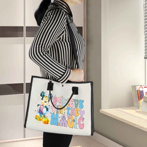 BWWKTOP Cartoon Mouse Cosmetic Makeup Bag Mouse Movie Gifts Believe In The Magic Mouse Makeup Zipper Pouch Bag Fairy Tales Merchandise (believe in the magic BG)