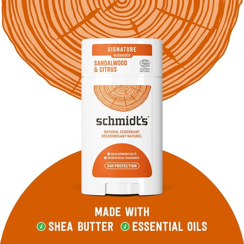 Schmidt's Aluminum Free Natural Deodorant for Women and Men, Sandalwood and Citrus & Aluminum-Free Vegan Deodorant Clean Coconut for Women and Men