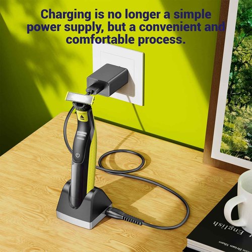 Charger Dock Compatible with Philips Norelco Oneblade QP2724 QP2834, 5V Charging Base Stand for Norelco One Blade 360 Power Cord Adapter Supply Black
