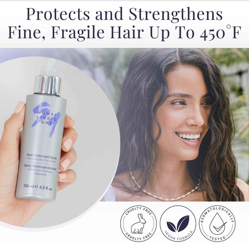MONAT STUDIO ONE Heat Protectant Spray - 4.5 fl oz | Lightweight, Thermal Shield, Plant Protein & Algae Extract
