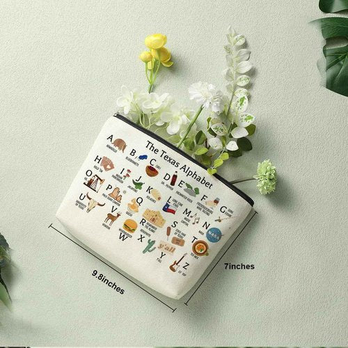 Cute Texas State Souvenirs Gifts Makeup Bag Texas Themed Gifts for Women Her Sister Daughter Mom Friends Coworkers Aunt Niece Friendship Birthday Christmas