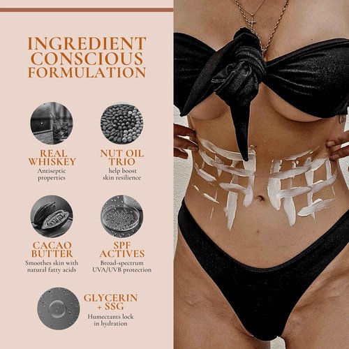 ed&i DURING Sunscreen Lotion for Body, SPF 30 Broad Spectrum Full Body Sun Screen w/UVA & UVB Protection, Moisturizing & Lightweight. Whiskey Cacao Scent – 5.07 oz